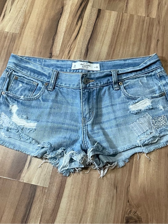 Abercrombie & Fitch Pants - Abercrombie & Fitch Distressed Patchwork Denim Cutoff Shorts Sz 8
